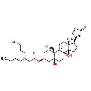 3Beta-[(dibutylaminoacetyl)oxy]-5,14-dihydroxy-19-oxo-5beta-card-20(22)-enolide Structure,64011-27-4Structure