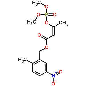 3-(Dimethoxyphosphinyloxy)-2-butenoic acid 2-methyl-5-nitrobenzyl ester Structure,64011-87-6Structure