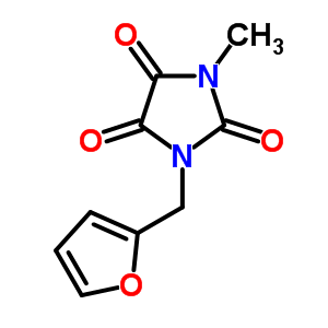 2,4,5-Imidazolidinetrione,1-(2-furanylmethyl)-3-methyl- Structure,64034-76-0Structure