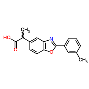 α-methyl-2-(3-methylphenyl)-5-benzoxazoleacetic acid Structure,64037-05-4Structure