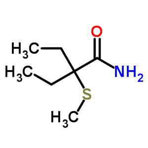 2-乙基-2-(甲基硫代)丁酰胺結構式_64037-67-8結構式