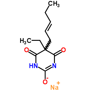 5-Ethyl-5-(2-pentenyl)-2-sodiooxy-4,6(1h,5h)-pyrimidinedione Structure,64038-21-7Structure