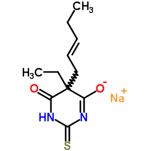 5-Ethyl-5-(2-pentenyl)-2-sodiothio-4,6(1h,5h)-pyrimidinedione Structure,64038-22-8Structure