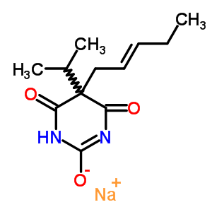 5-Isopropyl-5-(2-pentenyl)-2-sodiooxy-4,6(1h,5h)-pyrimidinedione Structure,64038-35-3Structure