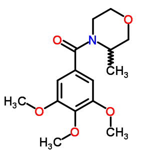 3-Methyl-4-(3,4,5-trimethoxybenzoyl)morpholine Structure,64039-12-9Structure