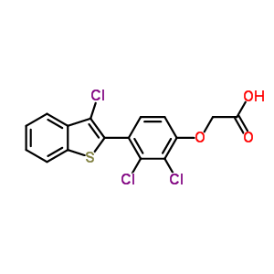 [4-(3-Chlorobenzo[b]thiophen-2-yl)-2,3-dichlorophenoxy]acetic acid Structure,64046-42-0Structure