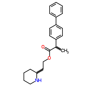 2-Piperidin-2-ylethyl 2-(4-phenylphenyl)propanoate Structure,64046-66-8Structure