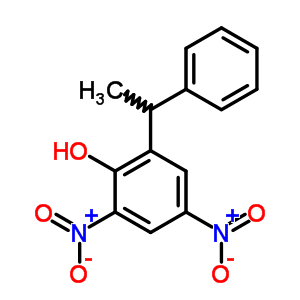 6-(α-methylbenzyl)-2,4-dinitrophenol Structure,64047-74-1Structure