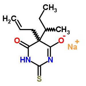 5-Allyl-5-sec-butyl-2-sodiothio-4,6(1h,5h)-pyrimidinedione Structure,64058-14-6Structure