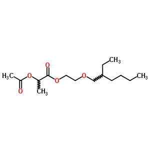 2-Acetoxypropionic acid 2-(2-ethylhexyloxy)ethyl ester Structure,64058-37-3Structure