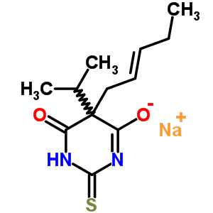 5-Isopropyl-5-(2-pentenyl)-2-sodiothio-4,6(1h,5h)-pyrimidinedione Structure,64059-38-7Structure