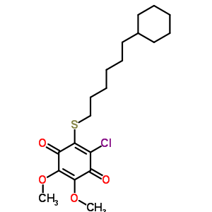 5-Chloro-6-[(6-cyclohexylhexyl)thio]-2,3-dimethoxy-1,4-benzoquinone Structure,64102-03-0Structure