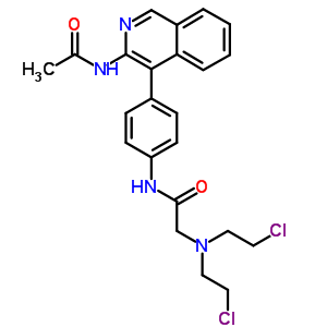 Acetamide,n-[4-[3-(acetylamino)-4-isoquinolinyl]phenyl]-2-[bis(2-chloroethyl)amino]- Structure,64157-45-5Structure