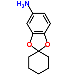 螺[1,3-苯并二氧雜環(huán)戊烯-2,1-環(huán)己烷]-5-胺結(jié)構(gòu)式_64179-41-5結(jié)構(gòu)式