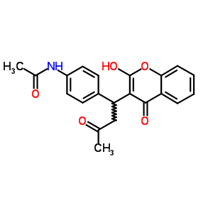 N-(4-(1-(4-hydroxy-2-oxo-2h-1-benzopyran-3-yl)-3-oxobutyl)phenyl)acetamide Structure,64180-11-6Structure