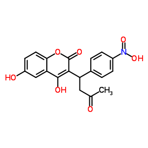 4,6-Dihydroxy-3-[1-(4-nitrophenyl)-3-oxobutyl]-2h-1-benzopyran-2-one Structure,64180-13-8Structure