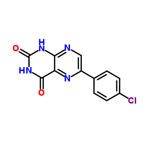 2,4(1H,3h)-pteridinedione,6-(4-chlorophenyl)- Structure,64233-23-4Structure