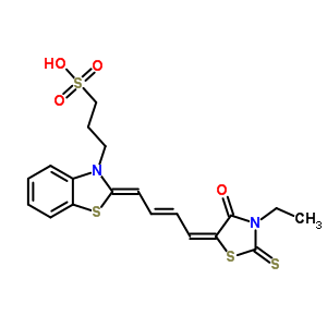 2-[4-(3-乙基-4-氧代-2-硫氧代噻唑啉-5-基)-2-丁烯]-3(2H)-苯并噻唑-1-丙烷磺酸結(jié)構(gòu)式_64285-53-6結(jié)構(gòu)式