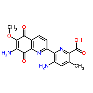 2-Pyridinecarboxylicacid,5-amino-6-(7-amino-5,8-dihydro-6-methoxy-5,8-dioxo-2-quinolinyl)-3-methyl- Structure,64463-27-0Structure