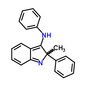 Benzenamine,n-(1,2-dihydro-2-methyl-2-phenyl-3h-indol-3-ylidene)- Structure,64483-38-1Structure