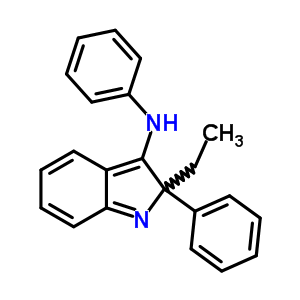 Benzenamine,n-(2-ethyl-1,2-dihydro-2-phenyl-3h-indol-3-ylidene)- Structure,64483-39-2Structure