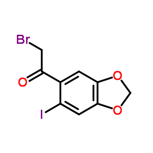 Ethanone,2-bromo-1-(6-iodo-1,3-benzodioxol-5-yl)- Structure,64490-58-0Structure