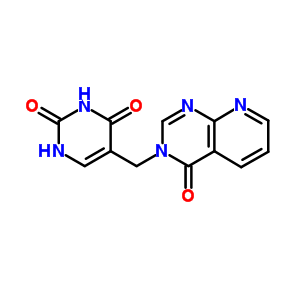 2,4(1H,3h)-pyrimidinedione,5-[(4-oxopyrido[2,3-d]pyrimidin-3(4h)-yl)methyl]- Structure,64600-55-1Structure