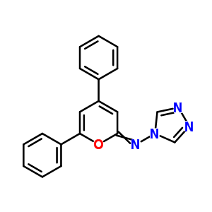 4H-1,2,4-triazol-4-amine,n-(4,6-diphenyl-2h-pyran-2-ylidene)- Structure,64646-56-6Structure