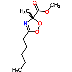 3H-1,2,4-dioxazole-3-carboxylicacid, 3-methyl-5-pentyl-, methyl ester Structure,64686-57-3Structure