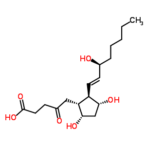 (1R,2r,3r,5s)-3,5-dihydroxy-2-[(1e,3s)-3-hydroxy-1-octen-1-yl]-gamma-oxo-cyclopentanepentanoicacid Structure,64700-71-6Structure