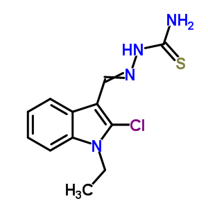 Hydrazinecarbothioamide,2-[(2-chloro-1-ethyl-1h-indol-3-yl)methylene]- Structure,64788-28-9Structure