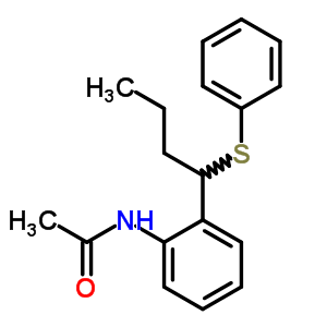 Acetamide,n-[2-[1-(phenylthio)butyl]phenyl]- Structure,64872-85-1Structure