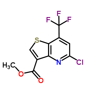 Methyl 5-chloro-7-(trifluoromethyl)thieno[3,2-b]pyridine-3-carboxylate Structure,648859-81-8Structure