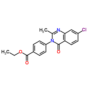 Benzoic acid,4-(7-chloro-2-methyl-4-oxo-3(4h)-quinazolinyl)-, ethyl ester Structure,64918-69-0Structure