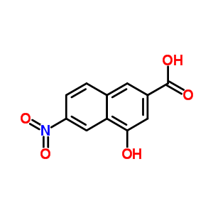 4-Hydroxy-6-nitro-2-naphthalenecarboxylic acid Structure,64955-19-7Structure