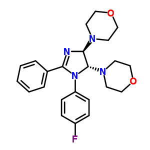 4-[(4R,5r)-3-(4-fluorophenyl)-5-morpholin-4-yl-2-phenyl-4,5-dihydroimidazol-4-yl]morpholine Structure,65033-75-2Structure