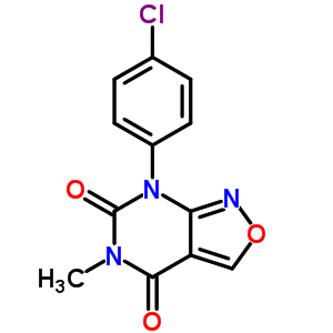 Isoxazolo[3,4-d]pyrimidine-4,6(5h,7h)-dione,7-(4-chlorophenyl)-5-methyl- Structure,65183-66-6Structure