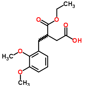 Butanedioic acid,2-[(2,3-dimethoxyphenyl)methyl]-, 1-ethyl ester Structure,65210-62-0Structure