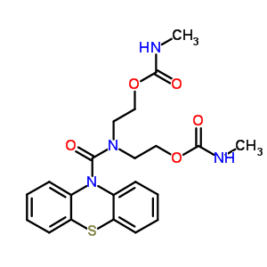 2-[2-(Methylcarbamoyloxy)ethyl-(phenothiazine-10-carbonyl)amino]ethyl n-methylcarbamate Structure,65240-98-4Structure