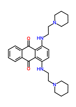 1,4-Bis[2-(1-piperidyl)ethylamino]anthracene-9,10-dione Structure,65271-72-9Structure