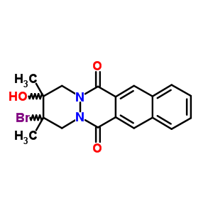 Benzo[g]pyridazino[1,2-b]phthalazine-6,13-dione,  2-bromo-1,2,3,4-tetrahydro-3-hydroxy-2,3-dimethyl- Structure,65417-04-1Structure