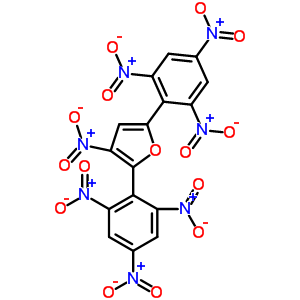 3-Nitro-2,5-bis(2,4,6-trinitrophenyl)furan Structure,65418-97-5Structure