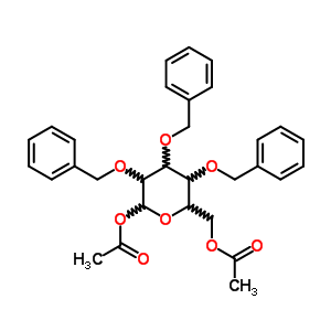 1,6-Di-o-acetyl-2,3,4-tri-o-benzyl-alpha-d-mannopyranose Structure,65556-30-1Structure