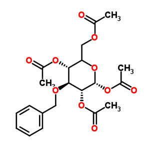 (5Xi)-1,2,4,6-四-O-乙?；?3-O-芐基-alpha-D-木糖基-吡喃己糖結(jié)構(gòu)式_65827-58-9結(jié)構(gòu)式