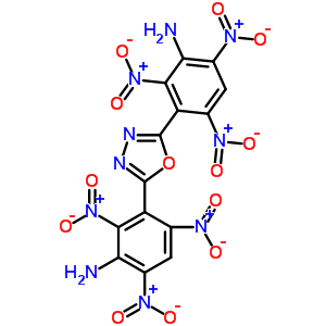 Benzenamine, 3,3-(1,3,4-oxadiazole-2,5-diyl)bis[2,4,6-trinitro- Structure,65992-10-1Structure