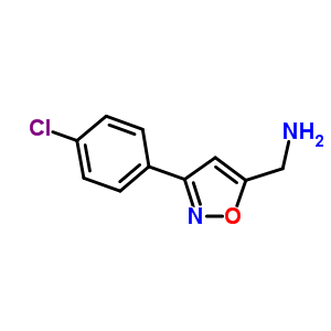 {[3-(4-Chlorophenyl)isoxazol-5-yl]methyl}amine Structure,66046-42-2Structure