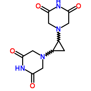 4-[2-(3,5-Dioxopiperazin-1-yl)cyclopropyl]piperazine-2,6-dione Structure,66054-22-6Structure