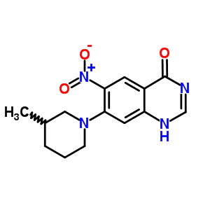 7-(3-Methyl-1-piperidyl)-6-nitro-1h-quinazolin-4-one Structure,66234-54-6Structure