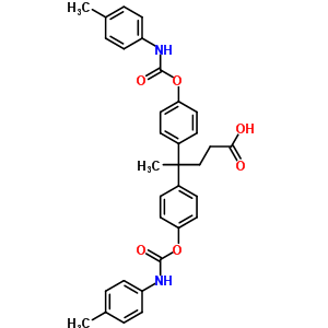 4,4-Bis[4-[(4-methylphenyl)carbamoyloxy]phenyl]pentanoic acid Structure,6625-41-8Structure