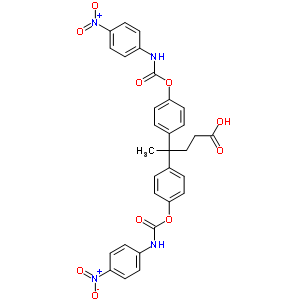 4,4-Bis[4-[(4-nitrophenyl)carbamoyloxy]phenyl]pentanoic acid Structure,6625-42-9Structure